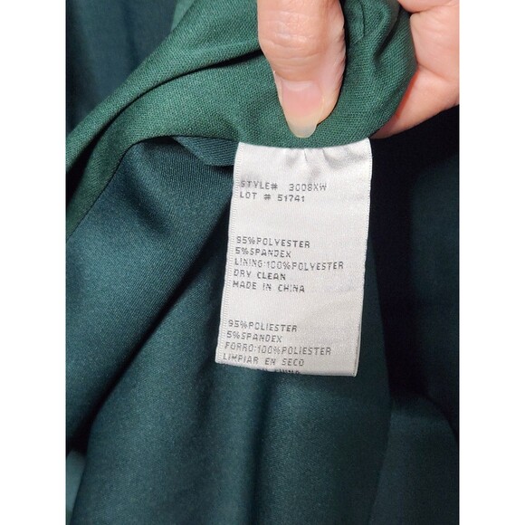 Xscape Hailey Long Scuba Crepe Off the Shoulder Gown Women Size 20 ~ Pine Green - Picture 7 of 8